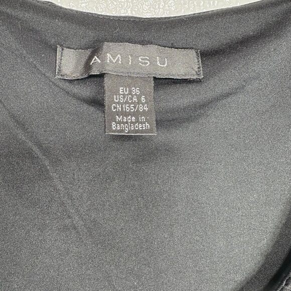 Amisu Black Stretchy Tank Dress Size 6 Lined - Picture 7 of 10